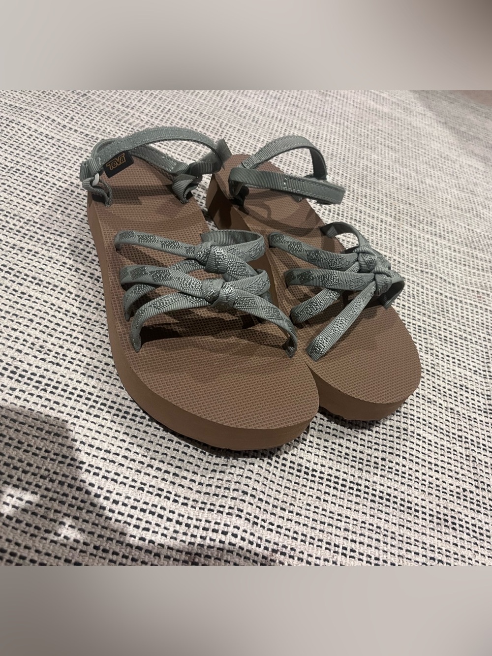 Teva Women's Knotted Strap Sandals in Olive and Brown